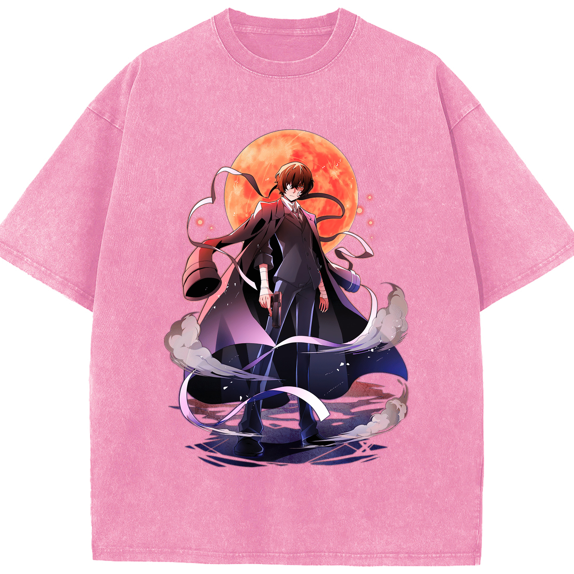 （画像用） 文豪ストレイドッグス Bungo Stray Dogs 綿100% ヴィンテージ風 半袖Tシャツ（フロントプリント）